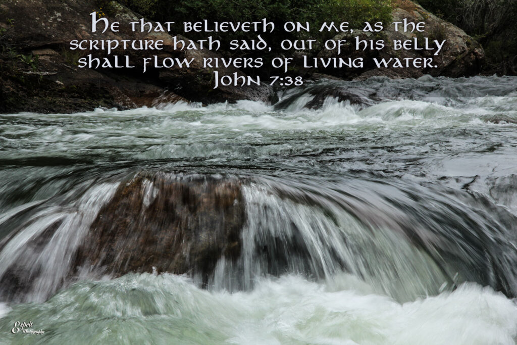 He that believeth on me, as the scripture hath said, out of his belly shall flow rivers of living water. John 7:38- South Platte River, Colorado